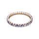 2 - Audrey 2.70 mm Iolite and Lab Grown Diamond U Prong Eternity Band 