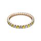 2 - Audrey 2.70 mm Yellow and White Lab Grown Diamond U Prong Eternity Band 