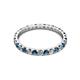 2 - Audrey 2.70 mm Blue and White Lab Grown Diamond U Prong Eternity Band 