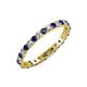 3 - Audrey 2.70 mm Blue Sapphire and Lab Grown Diamond U Prong Eternity Band 