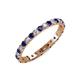 3 - Audrey 2.70 mm Blue Sapphire and Lab Grown Diamond U Prong Eternity Band 