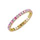 3 - Audrey 2.70 mm Pink Sapphire and Lab Grown Diamond U Prong Eternity Band 