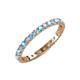 3 - Audrey 2.70 mm Blue Topaz and Lab Grown Diamond U Prong Eternity Band 