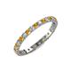 3 - Audrey 2.70 mm Citrine and Lab Grown Diamond U Prong Eternity Band 