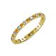 3 - Audrey 2.70 mm Citrine and Lab Grown Diamond U Prong Eternity Band 