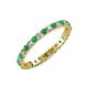 3 - Audrey 2.70 mm Emerald and Lab Grown Diamond U Prong Eternity Band 