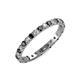 3 - Audrey 2.70 mm Black and White Lab Grown Diamond U Prong Eternity Band 