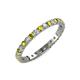 3 - Audrey 2.70 mm Yellow and White Lab Grown Diamond U Prong Eternity Band 