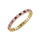 3 - Audrey 2.70 mm Ruby and Lab Grown Diamond U Prong Eternity Band 