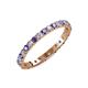 3 - Audrey 2.70 mm Iolite and Lab Grown Diamond U Prong Eternity Band 