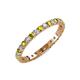3 - Audrey 2.70 mm Yellow and White Lab Grown Diamond U Prong Eternity Band 
