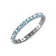 3 - Audrey 2.70 mm Blue Topaz and Lab Grown Diamond U Prong Eternity Band 