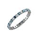 3 - Audrey 2.70 mm Blue and White Lab Grown Diamond U Prong Eternity Band 