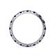 4 - Audrey 2.70 mm Blue Sapphire and Lab Grown Diamond U Prong Eternity Band 
