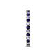 5 - Audrey 2.70 mm Blue Sapphire and Lab Grown Diamond U Prong Eternity Band 