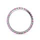 4 - Audrey 2.70 mm Pink Sapphire and Lab Grown Diamond U Prong Eternity Band 