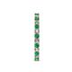 5 - Audrey 2.70 mm Emerald and Lab Grown Diamond U Prong Eternity Band 