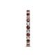 5 - Audrey 2.70 mm Red Garnet and Lab Grown Diamond U Prong Eternity Band 