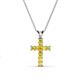 1 - Ethel Yellow Sapphire Cross Pendant 