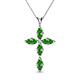 1 - Ife Petite Green Garnet Cross Pendant 