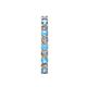 5 - Audrey 3.40 mm Blue Topaz and Lab Grown Diamond U Prong Eternity Band 