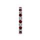 5 - Audrey 3.40 mm Red Garnet and Lab Grown Diamond U Prong Eternity Band 