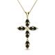 1 - Ife Petite Black Diamond Cross Pendant 