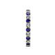 5 - Audrey 3.40 mm Blue Sapphire and Lab Grown Diamond U Prong Eternity Band 