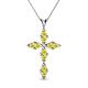 1 - Ife Petite Yellow Sapphire Cross Pendant 