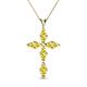 1 - Ife Petite Yellow Sapphire Cross Pendant 