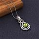 2 - Amanda 5.00 mm Round Peridot Solitaire Infinity Love Knot Pendant Necklace 
