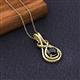 2 - Amanda 5.00 mm Round Black Diamond Solitaire Infinity Love Knot Pendant Necklace 