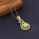2 - Amanda 5.00 mm Round Yellow Sapphire Solitaire Infinity Love Knot Pendant Necklace 