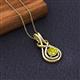 2 - Amanda 5.00 mm Round Yellow Diamond Solitaire Infinity Love Knot Pendant Necklace 