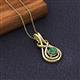 2 - Amanda 5.00 mm Round Lab Created Alexandrite Solitaire Infinity Love Knot Pendant Necklace 