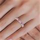 5 - Audrey 3.80 mm Pink Sapphire and Lab Grown Diamond U Prong Eternity Band 