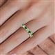 5 - Audrey 3.80 mm Green Garnet and Lab Grown Diamond U Prong Eternity Band 