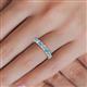 5 - Audrey 3.80 mm Blue Topaz and Lab Grown Diamond U Prong Eternity Band 