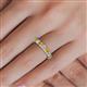5 - Audrey 3.80 mm Citrine and Lab Grown Diamond U Prong Eternity Band 