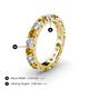 4 - Audrey 3.80 mm Citrine and Lab Grown Diamond U Prong Eternity Band 