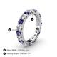 4 - Audrey 3.80 mm Iolite and Lab Grown Diamond U Prong Eternity Band 