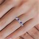 5 - Audrey 3.80 mm Iolite and Lab Grown Diamond U Prong Eternity Band 