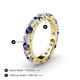 4 - Audrey 3.80 mm Iolite and Lab Grown Diamond U Prong Eternity Band 