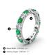 4 - Audrey 3.80 mm Emerald and Lab Grown Diamond U Prong Eternity Band 