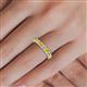5 - Audrey 3.80 mm Yellow Sapphire and Lab Grown Diamond U Prong Eternity Band 
