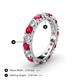 4 - Audrey 3.80 mm Ruby and Lab Grown Diamond U Prong Eternity Band 