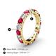 4 - Audrey 3.80 mm Ruby and Lab Grown Diamond U Prong Eternity Band 