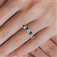 5 - Audrey 3.80 mm Blue Sapphire and Lab Grown Diamond U Prong Eternity Band 