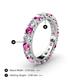 4 - Audrey 3.80 mm Pink Sapphire and Lab Grown Diamond U Prong Eternity Band 