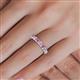 5 - Audrey 3.80 mm Pink Sapphire and Lab Grown Diamond U Prong Eternity Band 